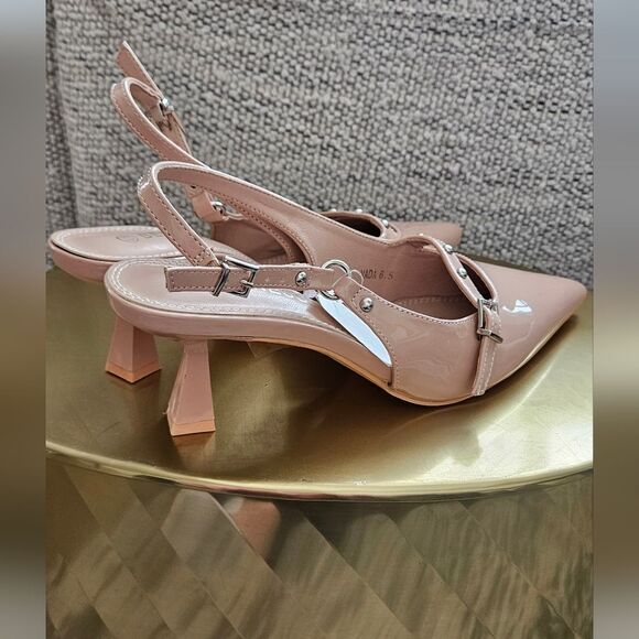 Nwt Berness nude heel studded shoes - Picture 4 of 5
